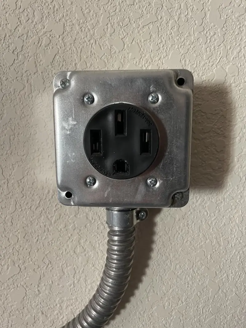 NEMA 14-50 outlet installed for Electrical Panel Upgrade in Wilton