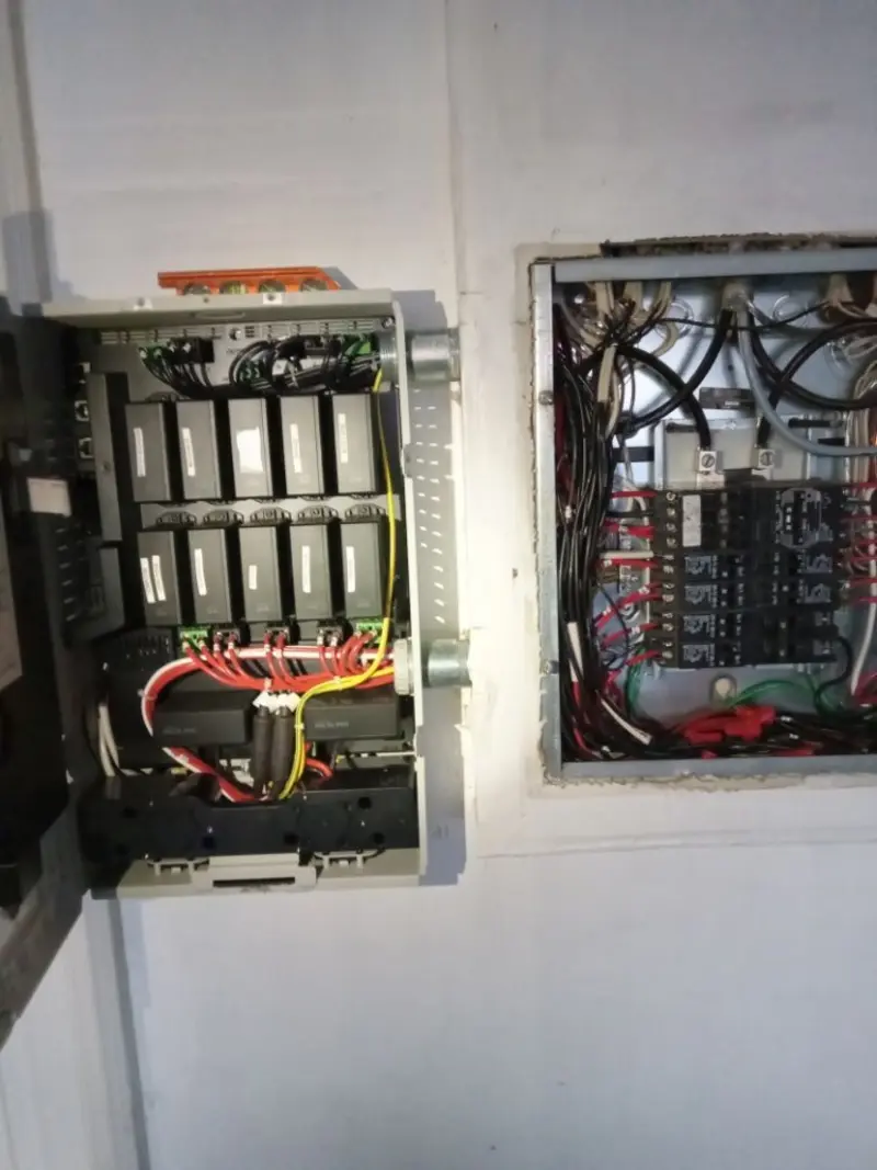 Electrical panel upgrade completed for Security Camera Wiring in Wilton